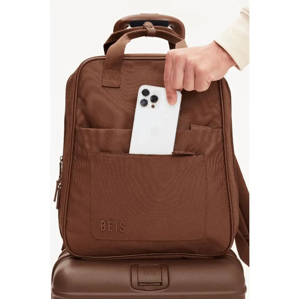 NWT BEIS The Expandable Backpack in Maple